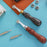 DIY Leather Craft Tool Spacing Wheel Tracing Marking Stitching Groover for Leatherwork - 4