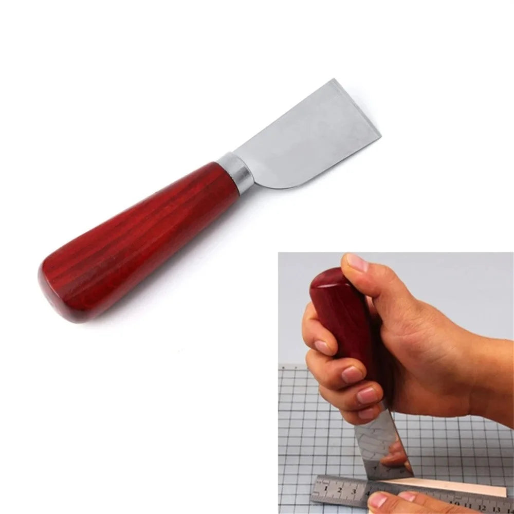 Leather Craft Stainless Steel Skiving Knife Leather Working Tool DIY Handmade Edge Beveler Thinning Tool - 3