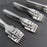 3Pcs Leather Punch Set 2 / 4 / 6 Prong 4mm Spacing Stainless Steel Handle Round Chisel - 4