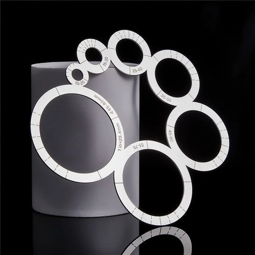 Stainless Steel Corner Radius Template Arc Ruler DIY Leather Craft Tool Pattern Making Drawing Guide - 1