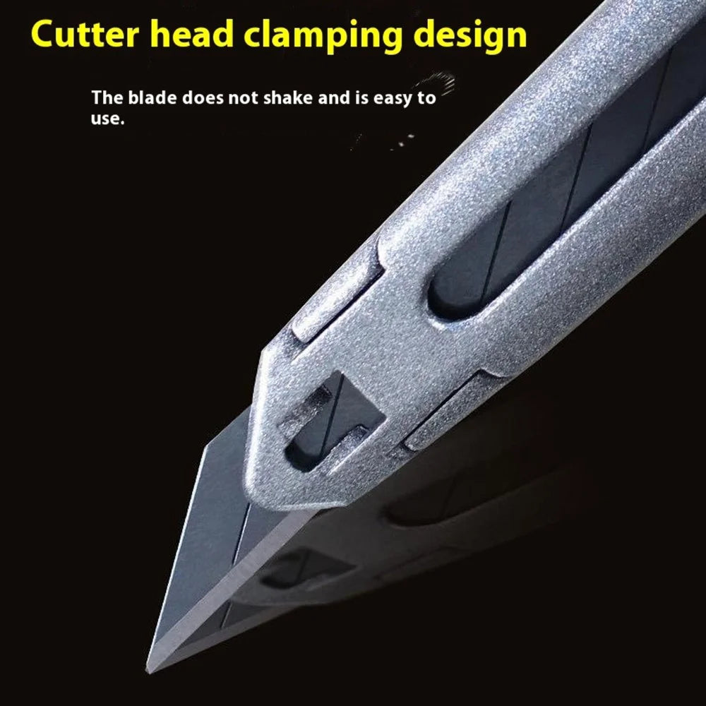 Zinc Alloy Utility Knife 30 Degree Blade 9mm Precision Craft Cutter for Paper / Film Cutting - 3