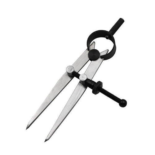 Large Size Metal Adjustable Compass Divider Drawing Tool DIY Leather Spacing Gauge Radius Measurement Tool - 1