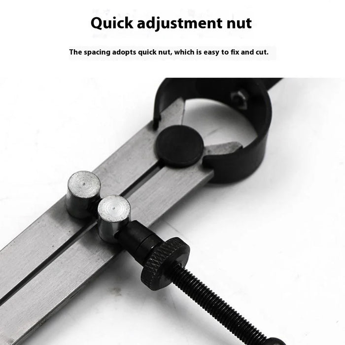 Large Size Metal Adjustable Compass Divider Drawing Tool DIY Leather Spacing Gauge Radius Measurement Tool - 6