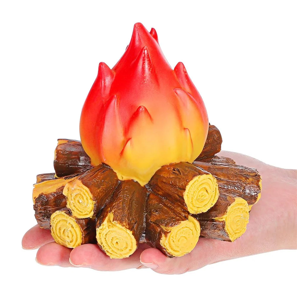 LED Faux Wood Charcoal Flame Lamp Decorative Fireplace Light Ambient Mood Lighting Light For Room  /  Home Decor - 7