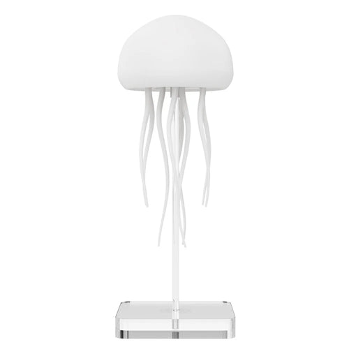 Smart Color-Changing Sound-Activated Jellyfish Lamp Floating Tentacles Creative Mood Sensor Night Light with Acrylic Base - 1