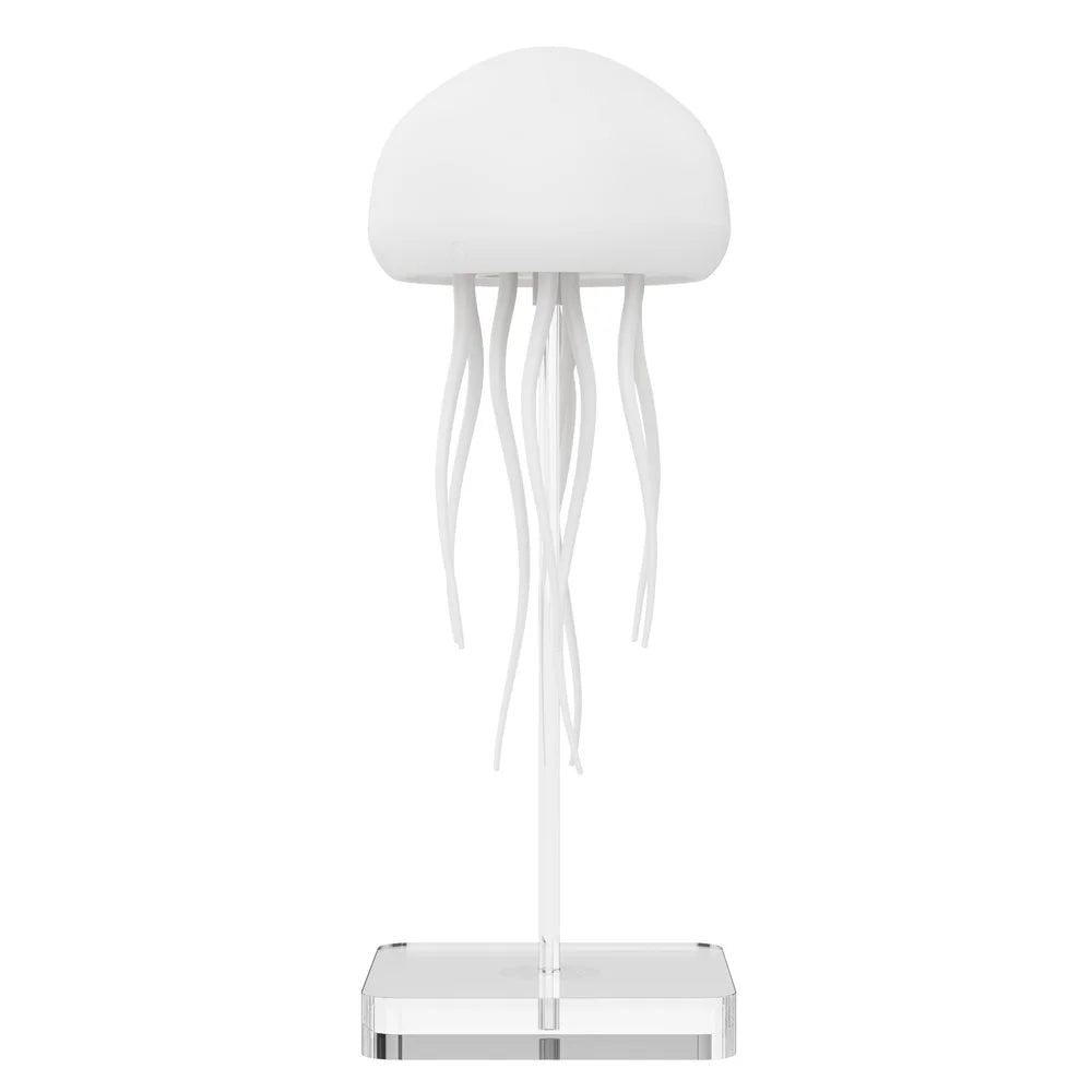 Smart Color-Changing Sound-Activated Jellyfish Lamp Floating Tentacles Creative Mood Sensor Night Light with Acrylic Base - 1