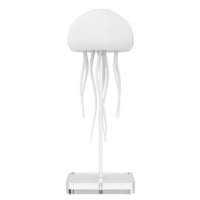 Smart Color-Changing Sound-Activated Jellyfish Lamp Floating Tentacles Creative Mood Sensor Night Light with Acrylic Base - 1