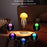 Smart Color-Changing Sound-Activated Jellyfish Lamp Floating Tentacles Creative Mood Sensor Night Light with Acrylic Base - 3