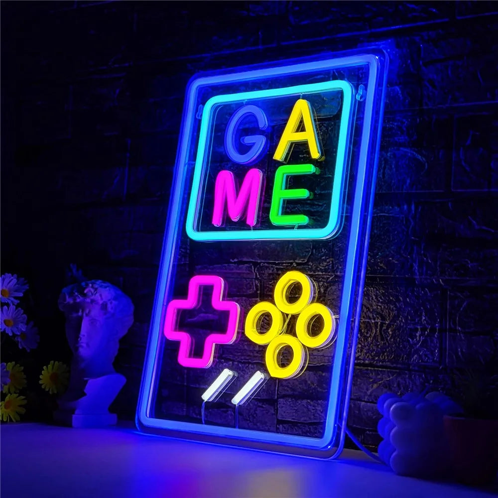 Neon Light LED Arcade Game Room Decor Atmosphere Light for Teen Boys Bedroom Decoration - 2