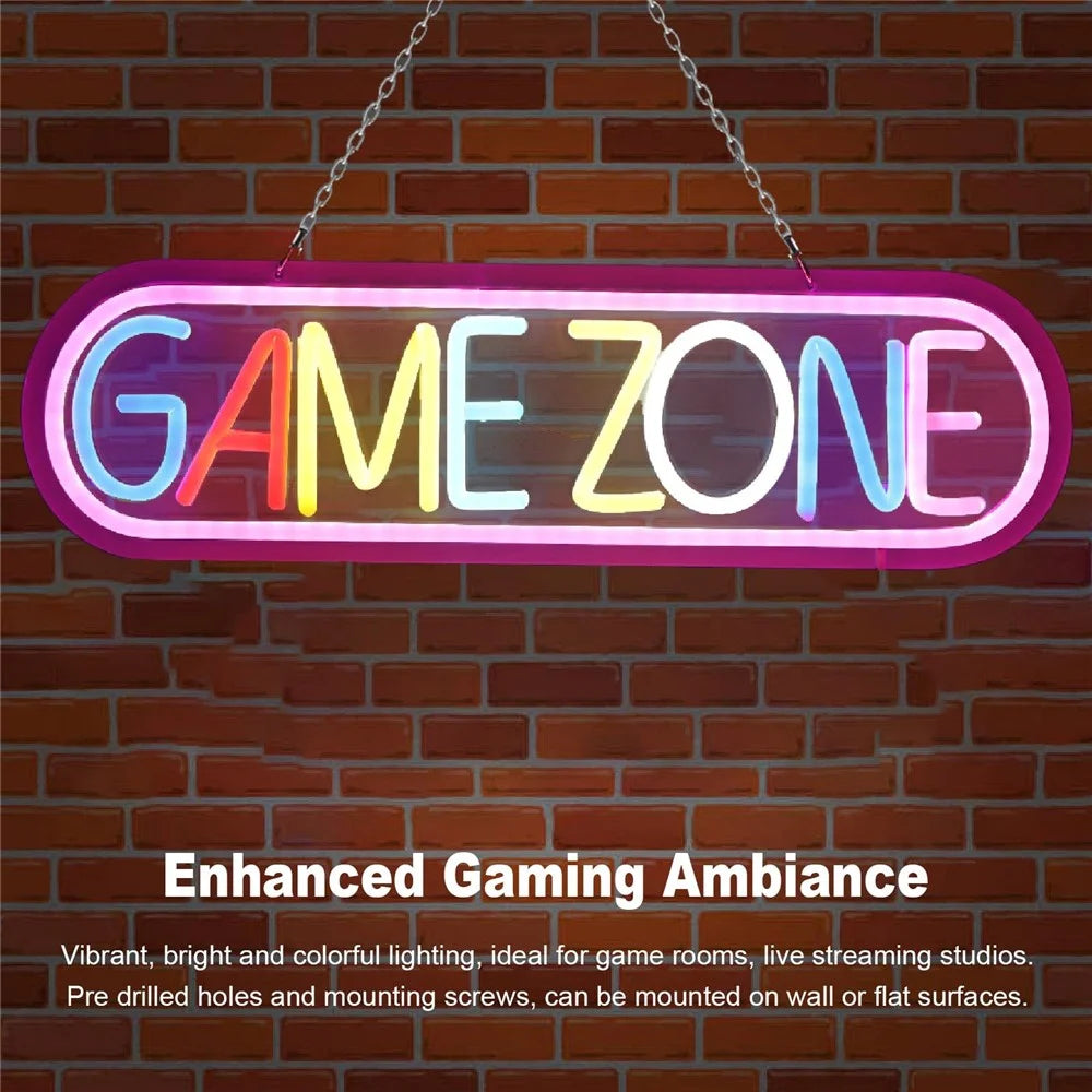 Gaming LED Neon Light Wall Decor Game Room Atmosphere Lamp Teen Boys Room Decoration - 4