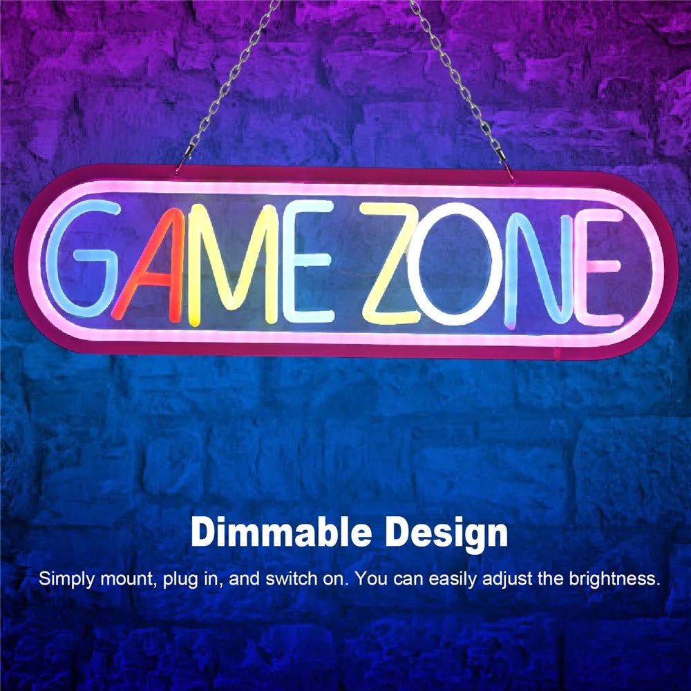 Gaming LED Neon Light Wall Decor Game Room Atmosphere Lamp Teen Boys Room Decoration - 5