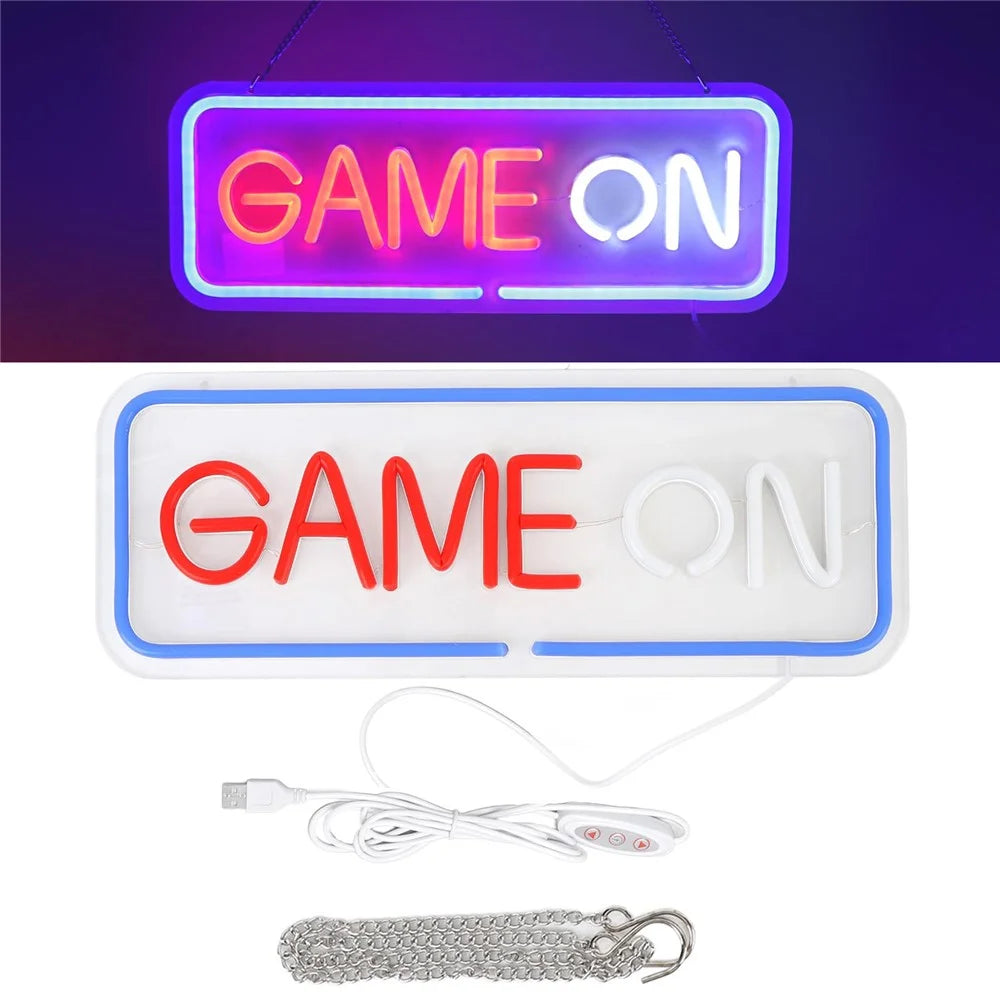 Gaming Neon Light Wall Decor Game Room Teen Boys Room Decoration LED Atmosphere Lamp - 1