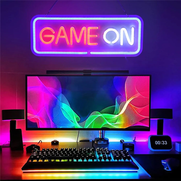 Gaming Neon Light Wall Decor Game Room Teen Boys Room Decoration LED Atmosphere Lamp - 6