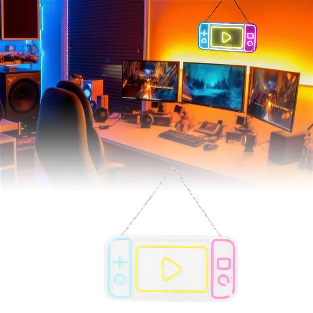 40x20cm Gaming Console Design Neon Light Game Room Wall Decoration Atmosphere Lamp Teen Boy Bedroom Decor - 2