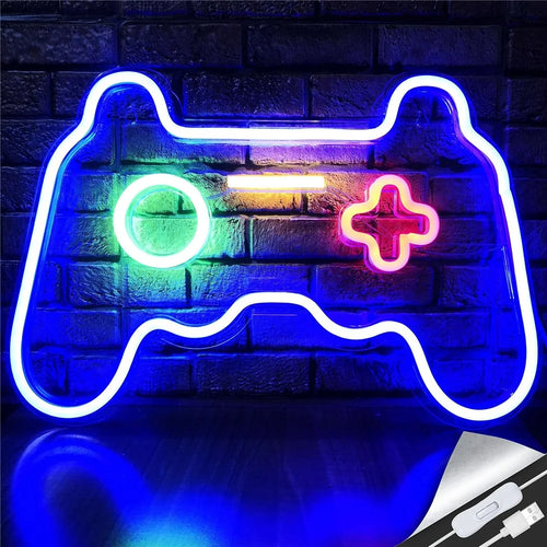 41x28cm Gamepad Design Gaming Neon Light Game Room Wall Decoration Teen Boys Bedroom Atmosphere Lamp - 1