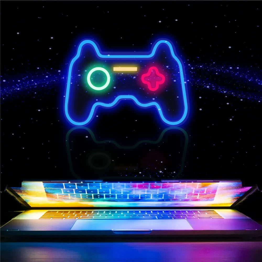 41x28cm Gamepad Design Gaming Neon Light Game Room Wall Decoration Teen Boys Bedroom Atmosphere Lamp - 3