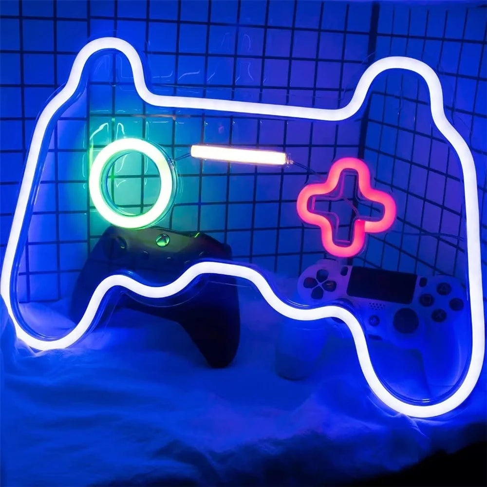 41x28cm Gamepad Design Gaming Neon Light Game Room Wall Decoration Teen Boys Bedroom Atmosphere Lamp - 6