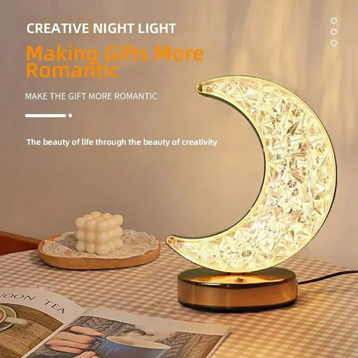 Bedroom Nightstand Table Lamp Touch Control 3 Color Modes Rechargeable Ambient Light - Star - 3