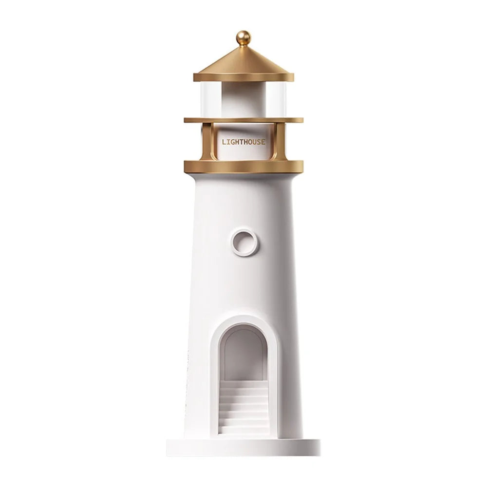 Moon Lighthouse Projector Night Light Bedside Lamp Ambient Mood Lighting For Bedroom  /  Desktop - Remote Control Type - 1