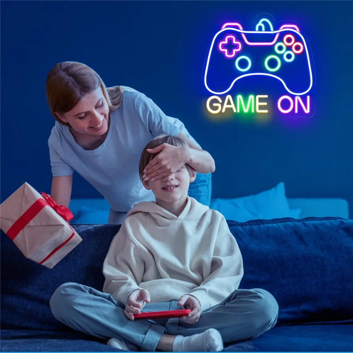Gaming Neon Light Wall Decor for Game Room 35.8x33cm LED Atmosphere Lamp Controller Shape - 6