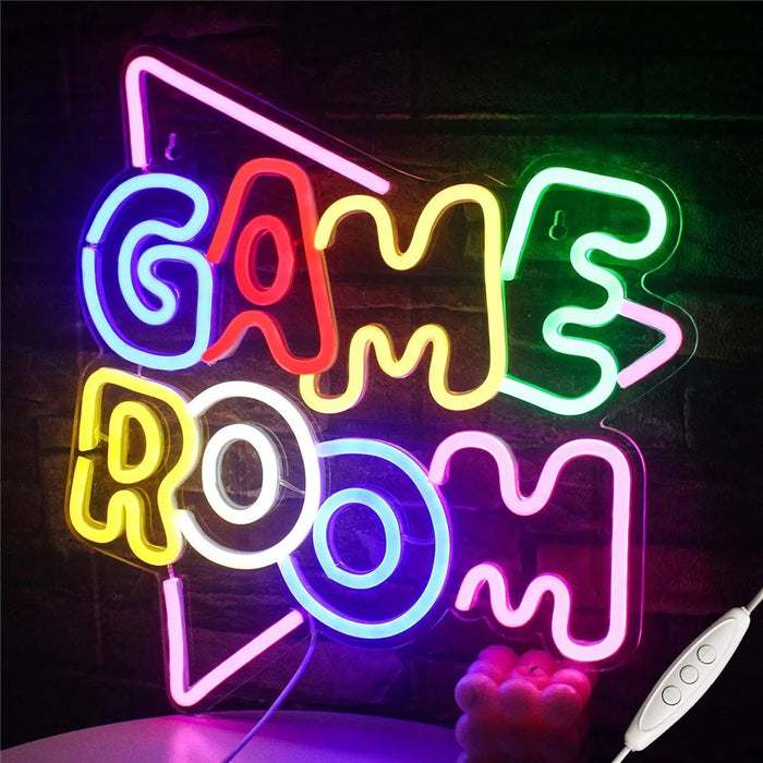 Gaming Neon LED Light 35x33cm Wall Decor GAME ROOM Sign Atmosphere Light for Bedroom - 1