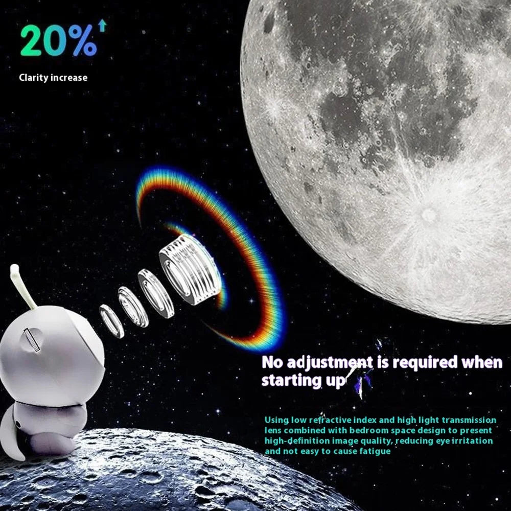6 In 1 Projection Atmosphere Lamp USB Rechargeable Universe Projector Night Light for Bedroom - 2