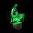 Colorful Ambient LED Night Light Auto On / Off Light Sensor Socket Lamp, EU Plug - Shark - 3