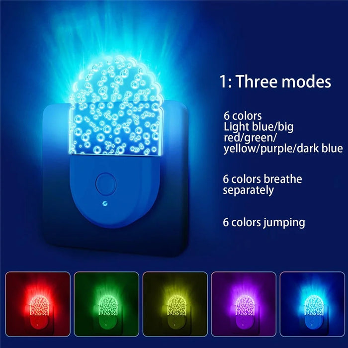 Colorful Ambient LED Night Light Auto On / Off Light Sensor Socket Lamp, EU Plug - Shark - 4