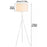 220V Tripod Floor Lamp Modern Standing Light with Fabric Shade for Living Room  /  Bedroom Reading Lamp (EU Plug) - White - 7