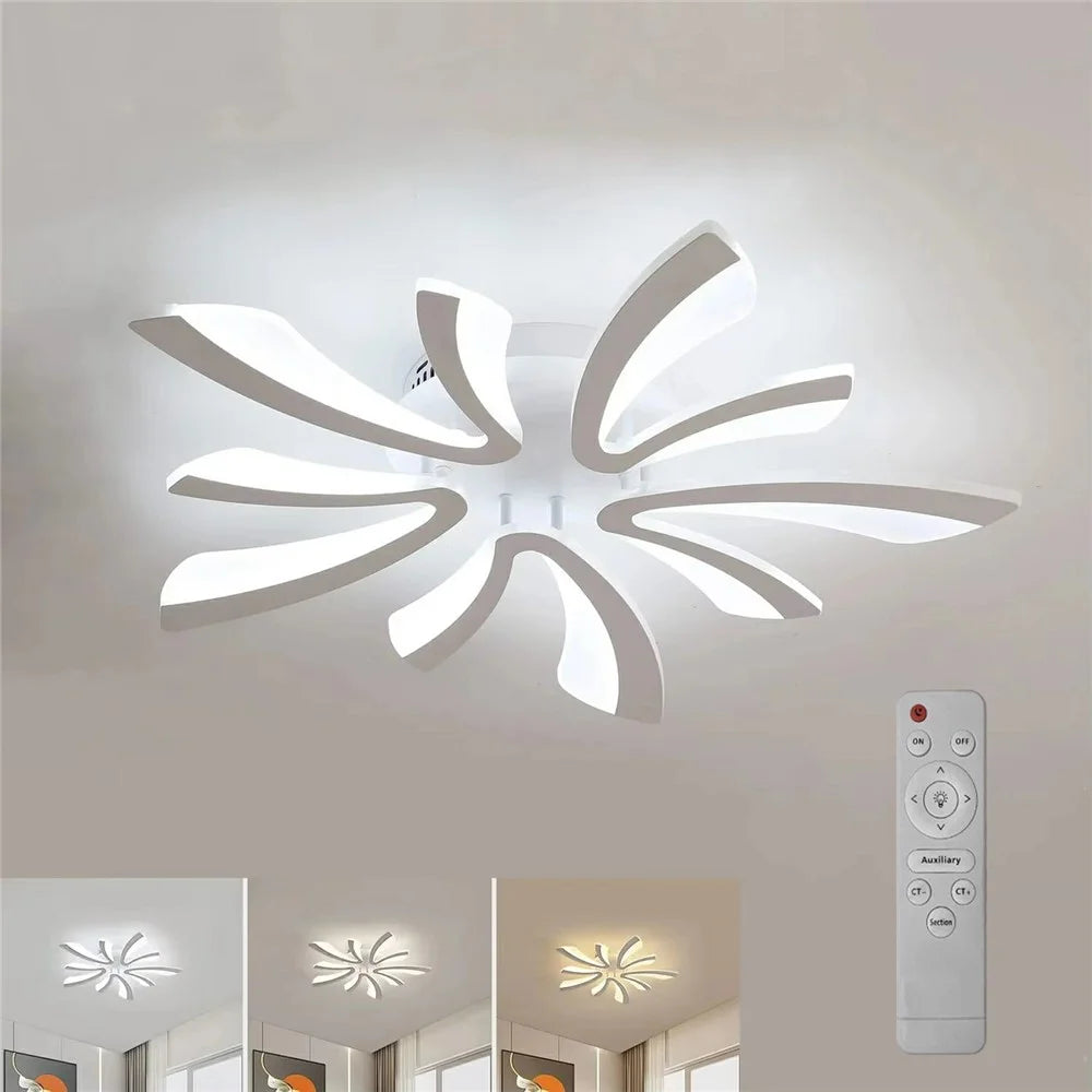 50W 3000K - 6000K LED Ceiling Light Modern Flush Mount Fixture for Living Room Dining Room - White - 1