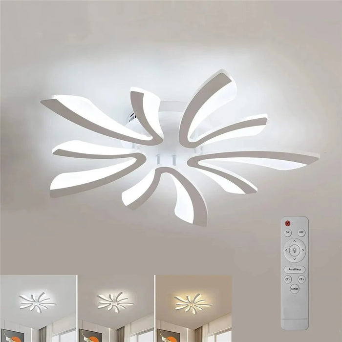 50W 3000K - 6000K LED Ceiling Light Modern Flush Mount Fixture for Living Room Dining Room - White - 1