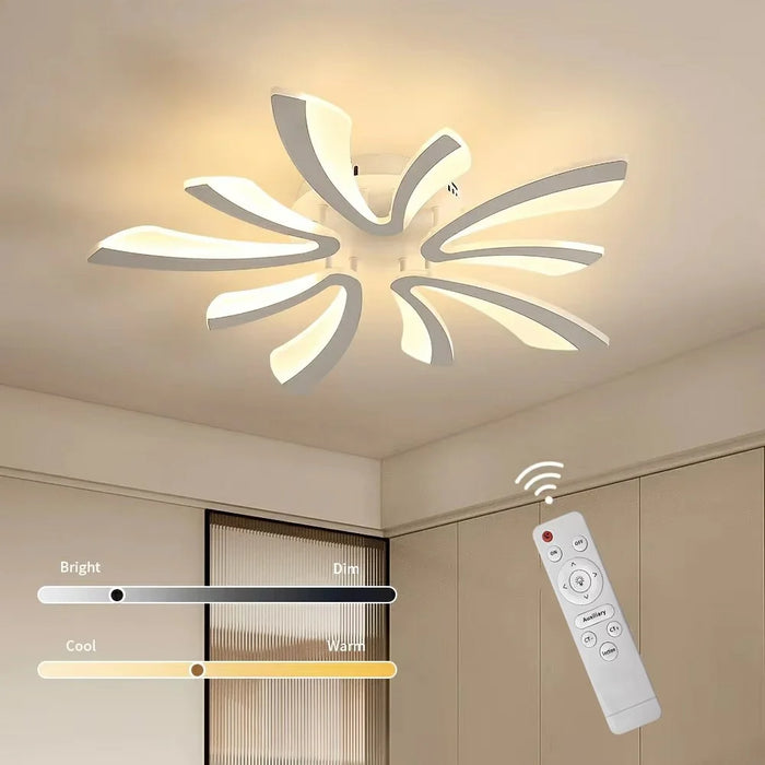 50W 3000K - 6000K LED Ceiling Light Modern Flush Mount Fixture for Living Room Dining Room - White - 4