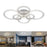 6 Rings Modern LED Ceiling Light for Living Room Dimmable Remote Control Chandelier Lamp - 1
