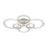 6 Rings Modern LED Ceiling Light for Living Room Dimmable Remote Control Chandelier Lamp - 2