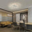 6 Rings Modern LED Ceiling Light for Living Room Dimmable Remote Control Chandelier Lamp - 5