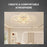 6 Rings Modern LED Ceiling Light for Living Room Dimmable Remote Control Chandelier Lamp - 7