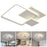 Modern Square LED Ceiling Light Three Color Dimmable with Remote Control for Living Room Bedroom - 1