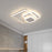 Modern Square LED Ceiling Light Three Color Dimmable with Remote Control for Living Room Bedroom - 3