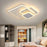 Modern Square LED Ceiling Light Three Color Dimmable with Remote Control for Living Room Bedroom - 4