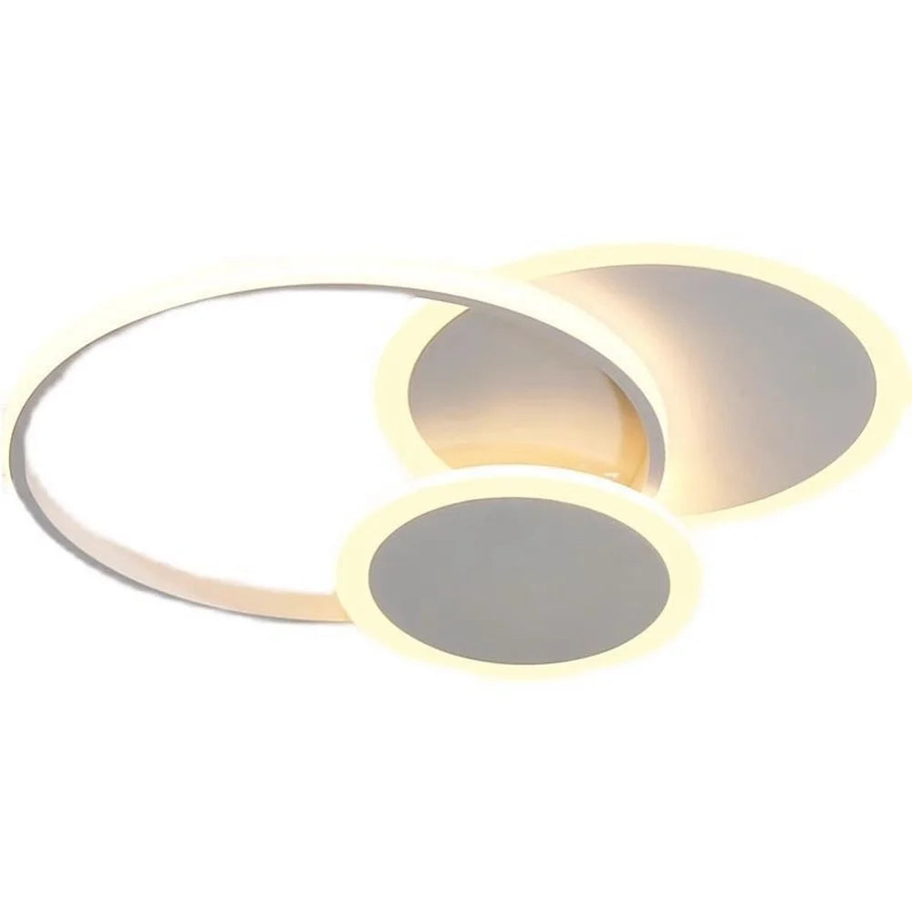 Modern Round Ceiling Light LED Dimmable Remote Control Lamp for Bedroom Living Room - 2