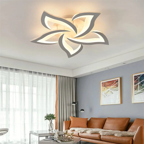 Remote Control Ceiling Light for Bedroom Living Room Modern LED Dimmable Lamp with Memory Function - 1