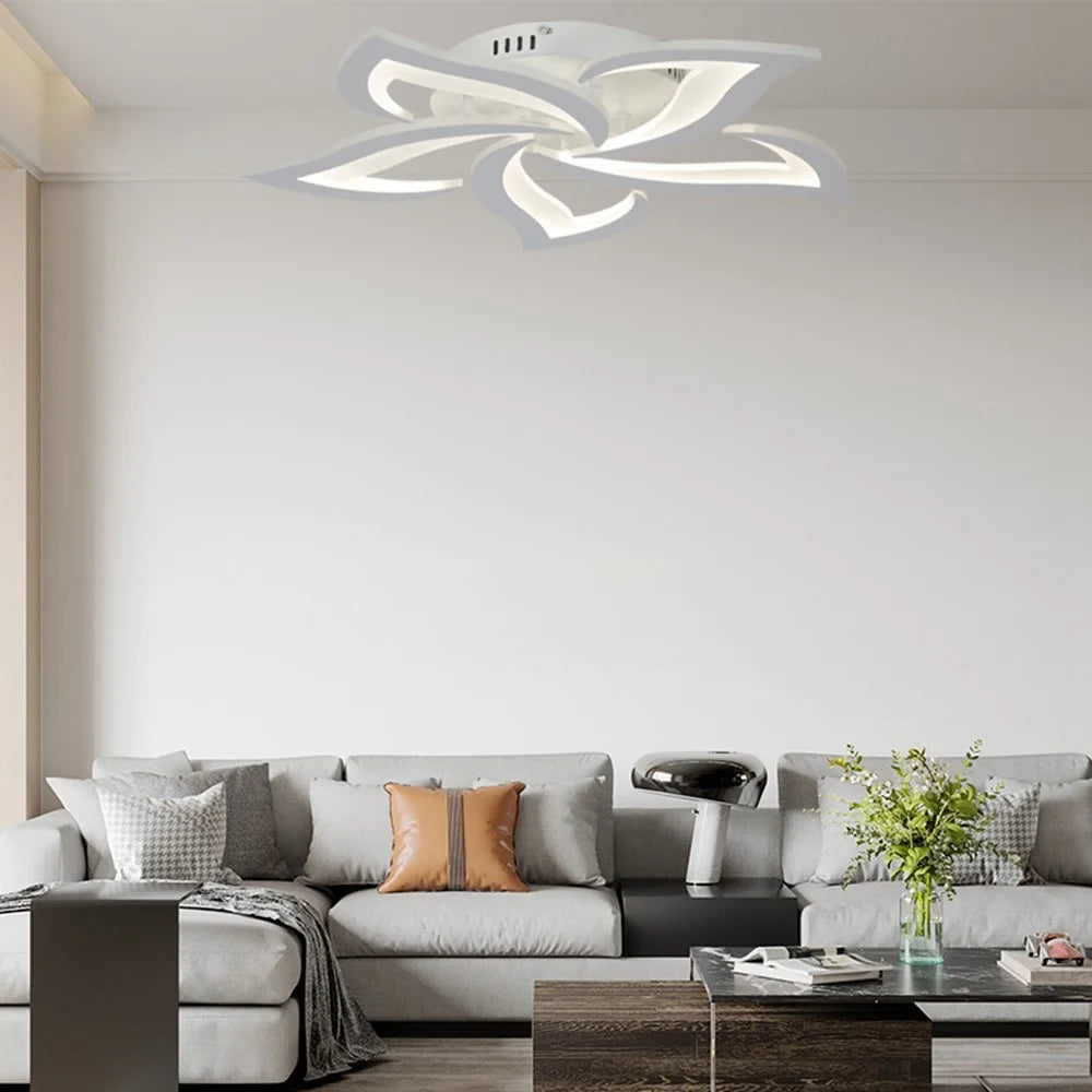 Remote Control Ceiling Light for Bedroom Living Room Modern LED Dimmable Lamp with Memory Function - 5