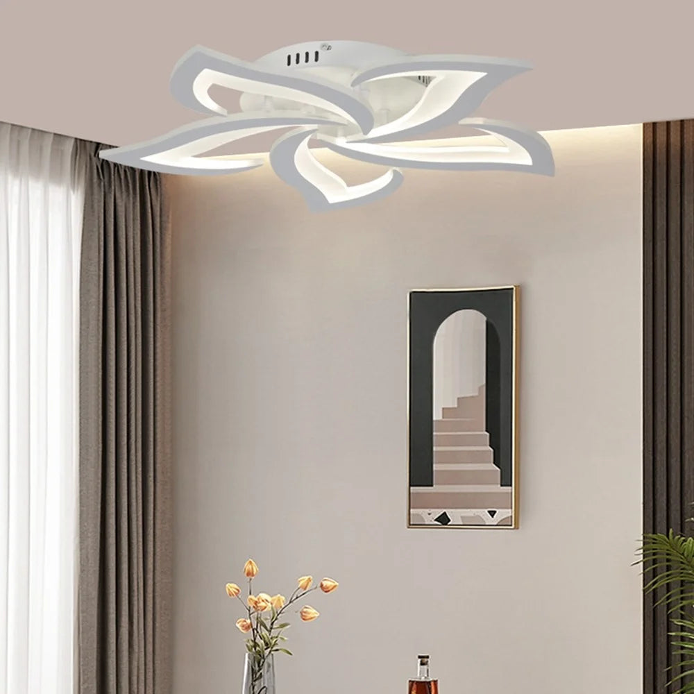 Remote Control Ceiling Light for Bedroom Living Room Modern LED Dimmable Lamp with Memory Function - 6