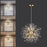 Nordic Dandelion Chandelier Pendant Light Remote Control Ceiling Lamp for Living Room Bedroom Dining Room - Gold - 1