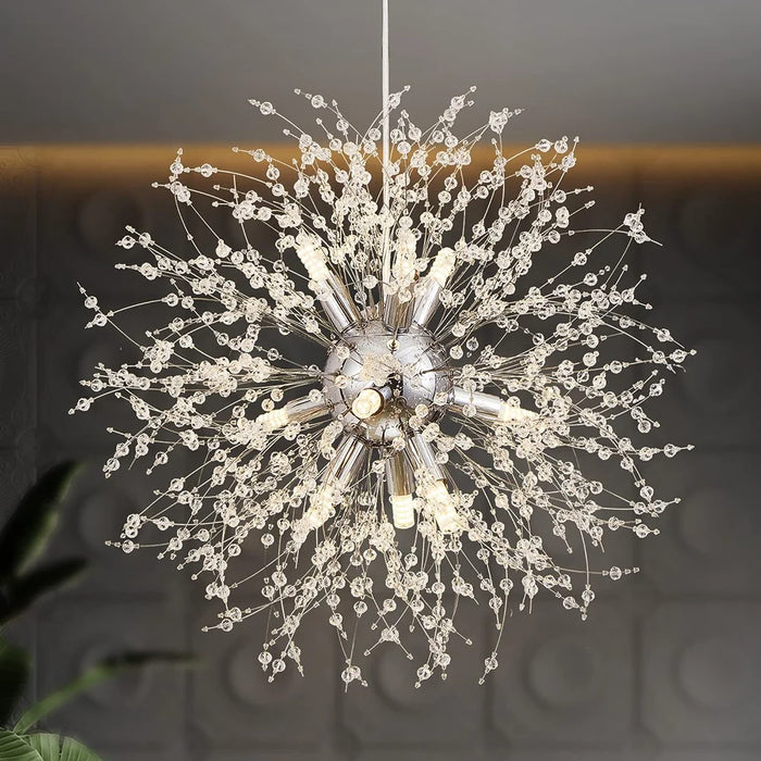 Nordic Dandelion Chandelier Pendant Light Remote Control Ceiling Lamp for Living Room Bedroom Dining Room - Gold - 5