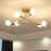 Modern Molecular Ceiling Light for Living Room Bedroom Dining Room LED Dimmable Lamp - Gold - 1