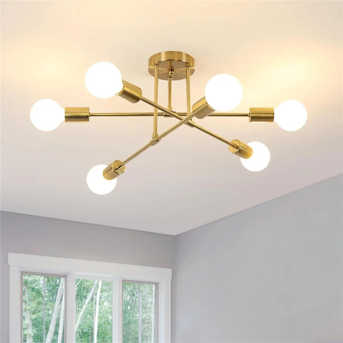 Modern Molecular Ceiling Light for Living Room Bedroom Dining Room LED Dimmable Lamp - Gold - 3