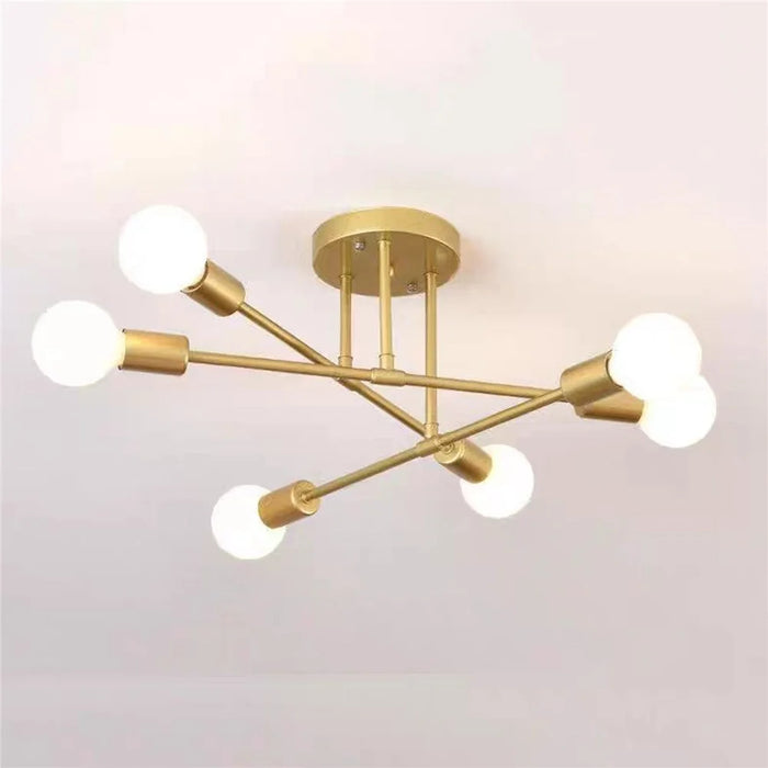 Modern Molecular Ceiling Light for Living Room Bedroom Dining Room LED Dimmable Lamp - Gold - 7