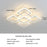 Modern Square LED Ceiling Light Dimmable Flush Mount Fixture for Living Room Dining Room with Remote - Black - 6