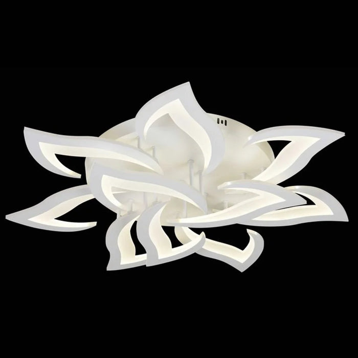 10 Heads Lily Flower Modern Chandelier LED Ceiling Light with Remote for Living Room Bedroom - 2